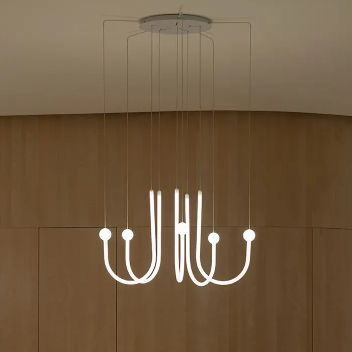 Подвесная люстра в виде комбинации из дуг с LED подсветкой AGRIPPA L8 от ImperiumLoft