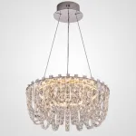 Подвесная люстра c декором из подвесок из квадратных хрустальных плашек RAIAN A D50 от ImperiumLoft