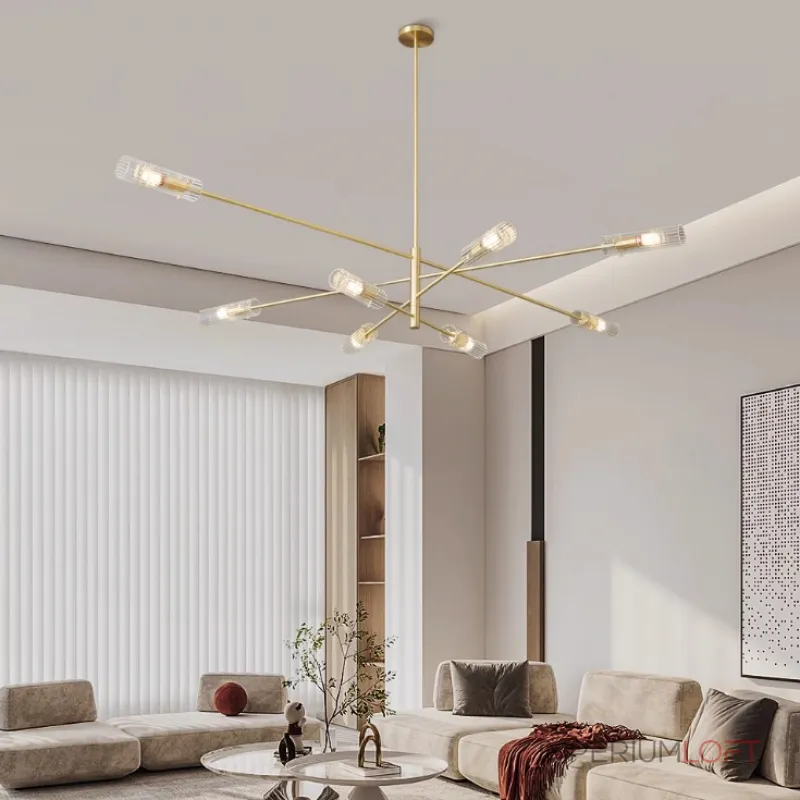 Люстра на штанге RADIANT Brass L6 Люстра на штанге RADIANT Brass L6