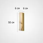 Настенный светильник прямоугольной формы из мрамора Marble LUX WALL H50