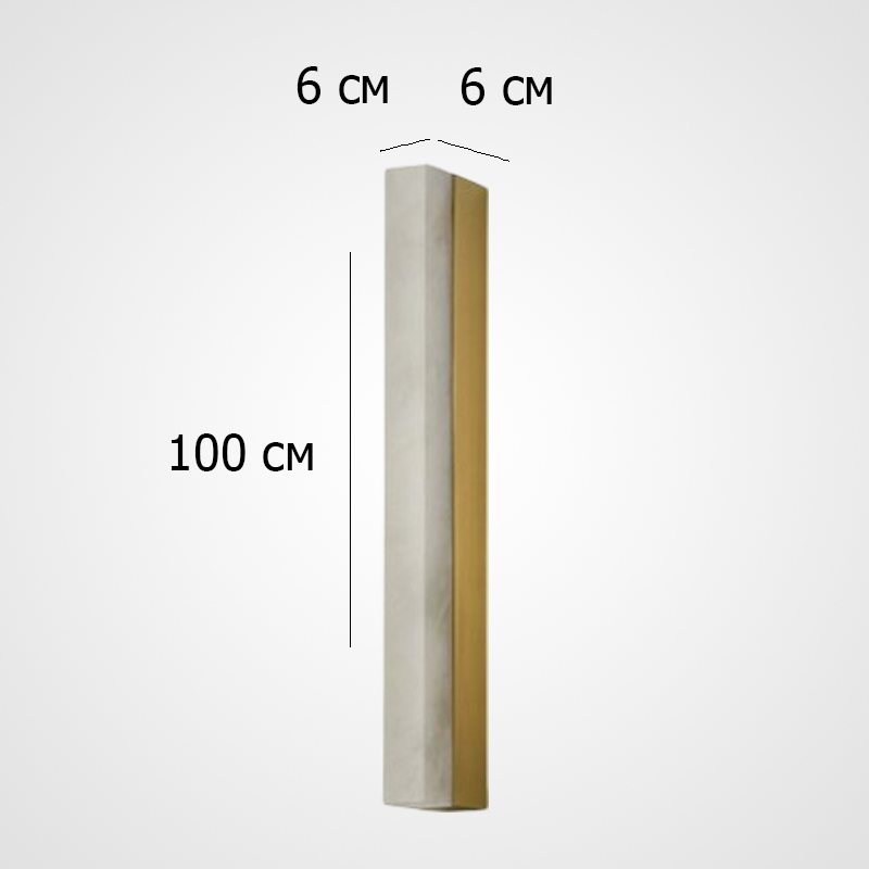 Настенный светильник прямоугольной формы из мрамора Marble LUX WALL H100 Настенный светильник прямоугольной формы из мрамора Marble LUX WALL H100