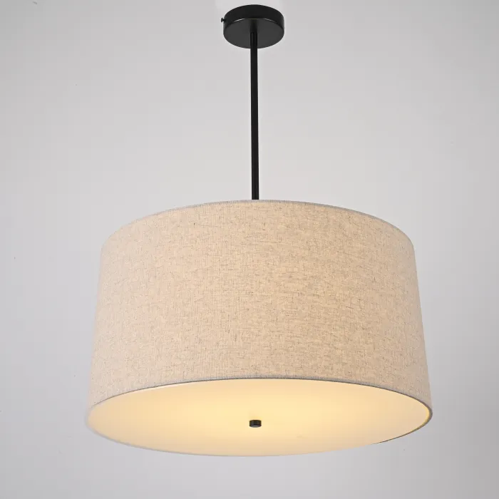 Люстра RH ROUND Linen Shade Pendant от ImperiumLoft