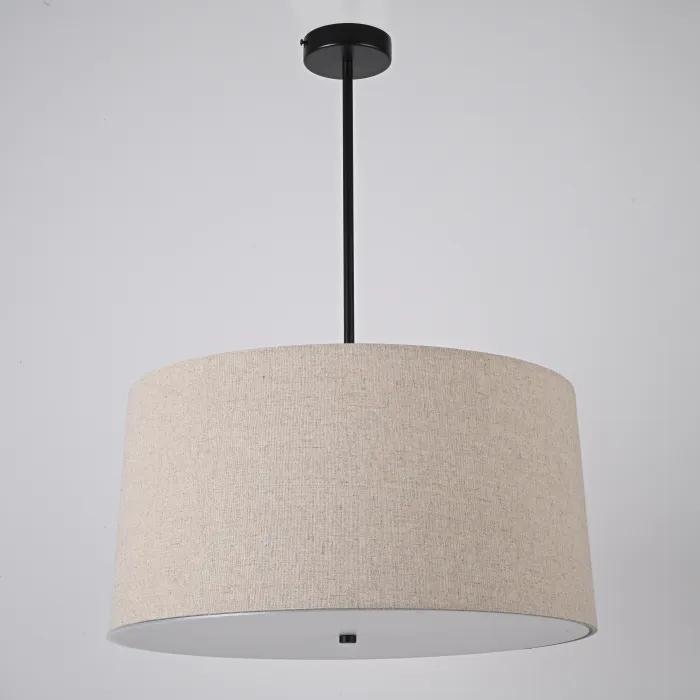Люстра RH ROUND Linen Shade Pendant от ImperiumLoft