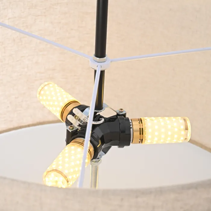 Люстра RH ROUND Linen Shade Pendant от ImperiumLoft