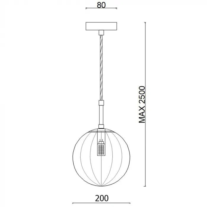 Подвесной светильник ASKA D200 Amber от ImperiumLoft