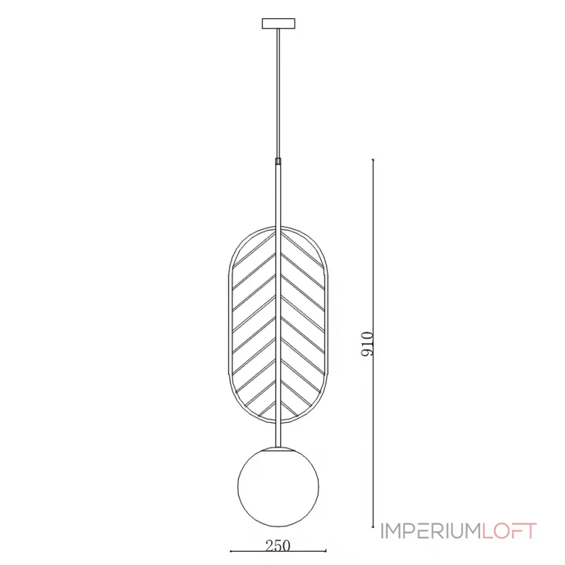 Подвесной светильник LEAF C Чёрный от ImperiumLoft
