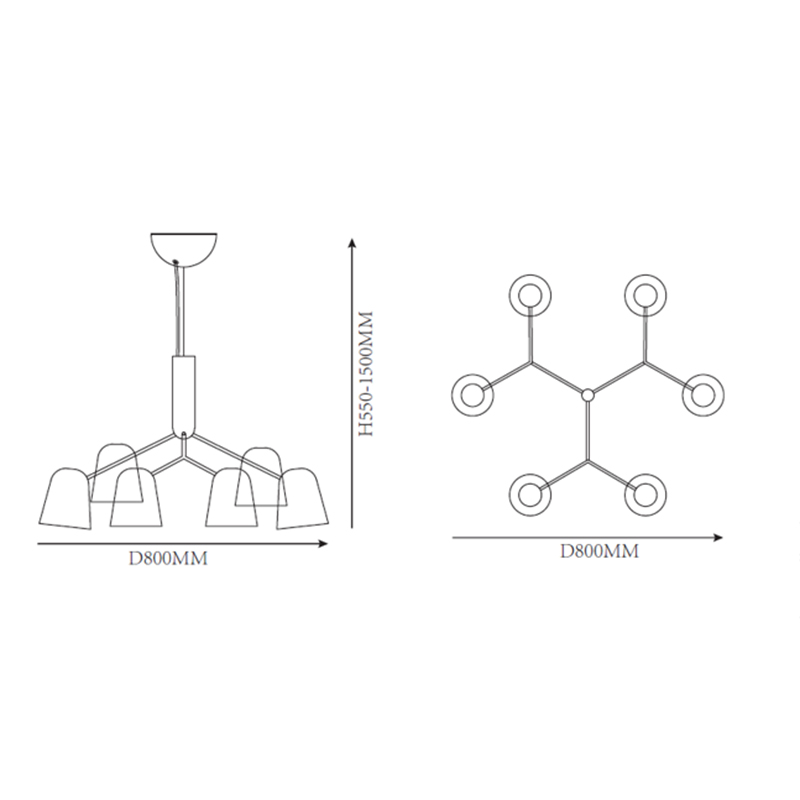 Подвесная люстра SKYM D80 от ImperiumLoft Подвесная люстра SKYM D80 от ImperiumLoft