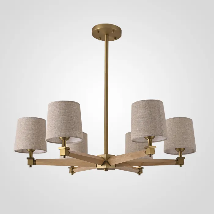 Люстра Jorgenson D85 Beige/Light wood от ImperiumLoft