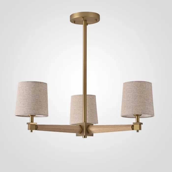 Люстра Jorgenson D70 Beige/Light wood от ImperiumLoft