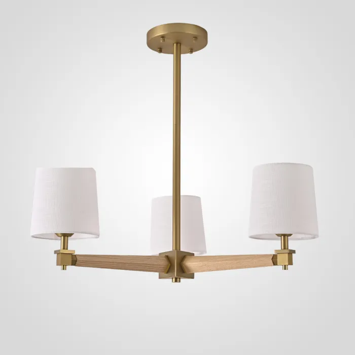 Люстра Jorgenson D70 White/Light wood от ImperiumLoft
