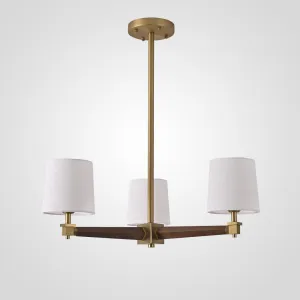 Люстра на штанге Jorgenson D70 White/Dark wood