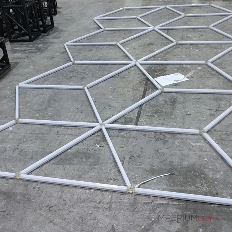 Профильный составной сотовый светодиодный светильник SOTO ZT6109 387W 6500К L45