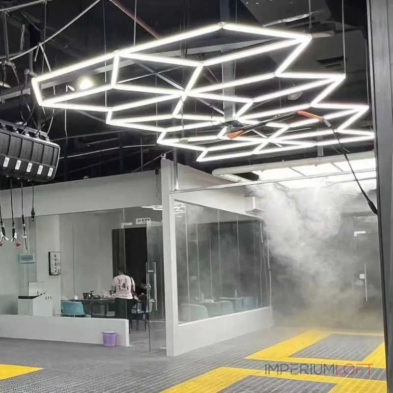 Профильный составной сотовый светодиодный светильник SOTO ZT6109 387W 6500К L45