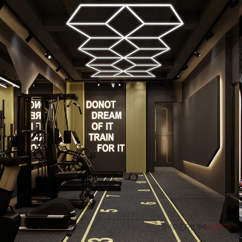 Профильный составной сотовый светодиодный светильник SOTO ZT6109 387W 6500К L45