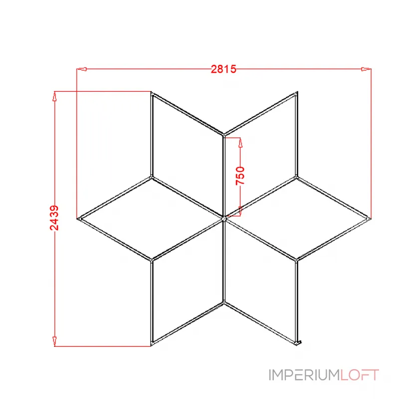 Профильный составной сотовый светодиодный светильник SOTO ZT6110 154.8W 6500К L18 Профильный составной сотовый светодиодный светильник SOTO ZT6110 154.8W 6500К L18