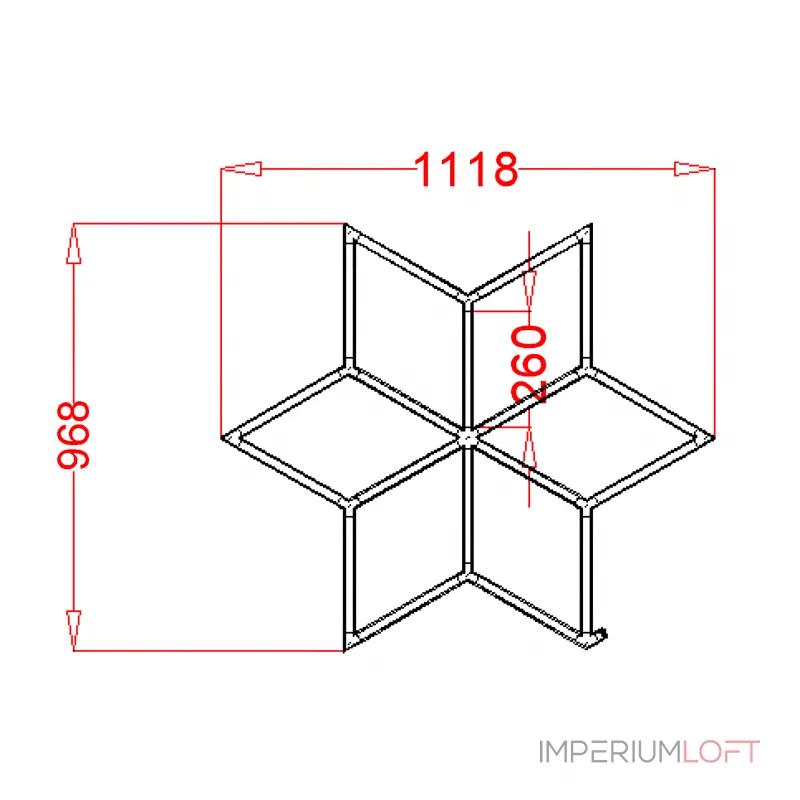 Профильный составной сотовый светодиодный светильник SOTO ZT6110-2 54W 6500К L18 Профильный составной сотовый светодиодный светильник SOTO ZT6110-2 54W 6500К L18
