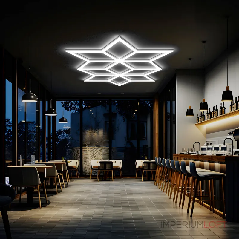 Профильный составной сотовый светодиодный светильник SOTO ZT6111 90W 6500К L30