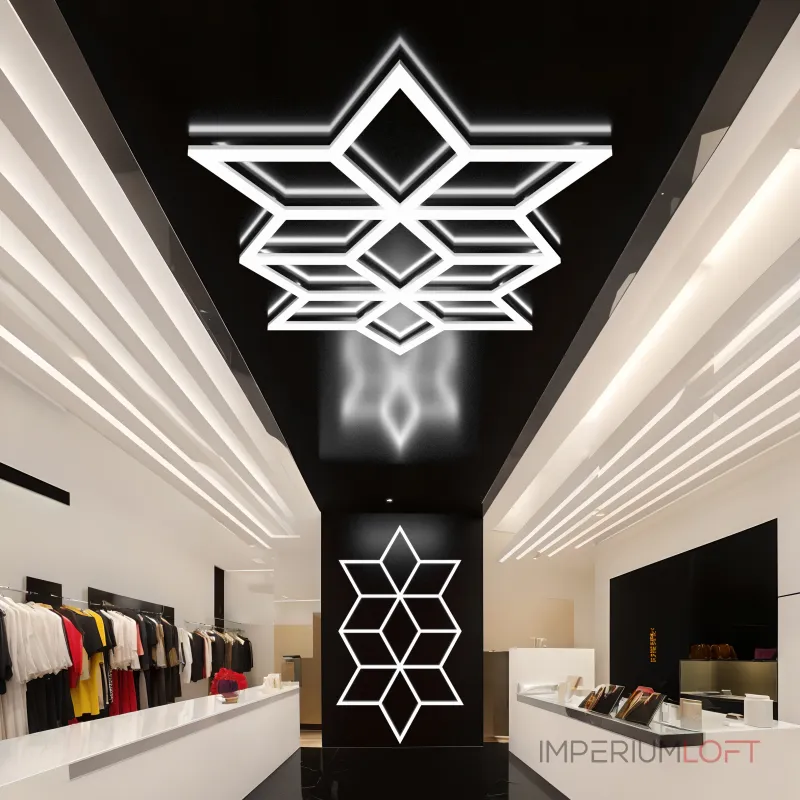 Профильный составной сотовый светодиодный светильник SOTO ZT6111 90W 6500К L30