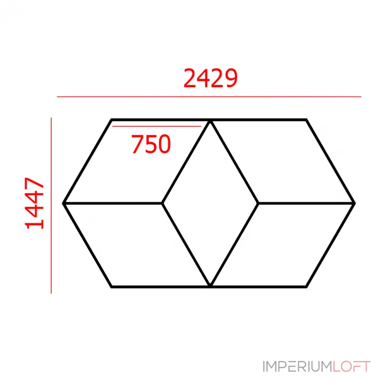 Профильный составной сотовый светодиодный светильник SOTO ZT6112 120W 6500К L14 Профильный составной сотовый светодиодный светильник SOTO ZT6112 120W 6500К L14