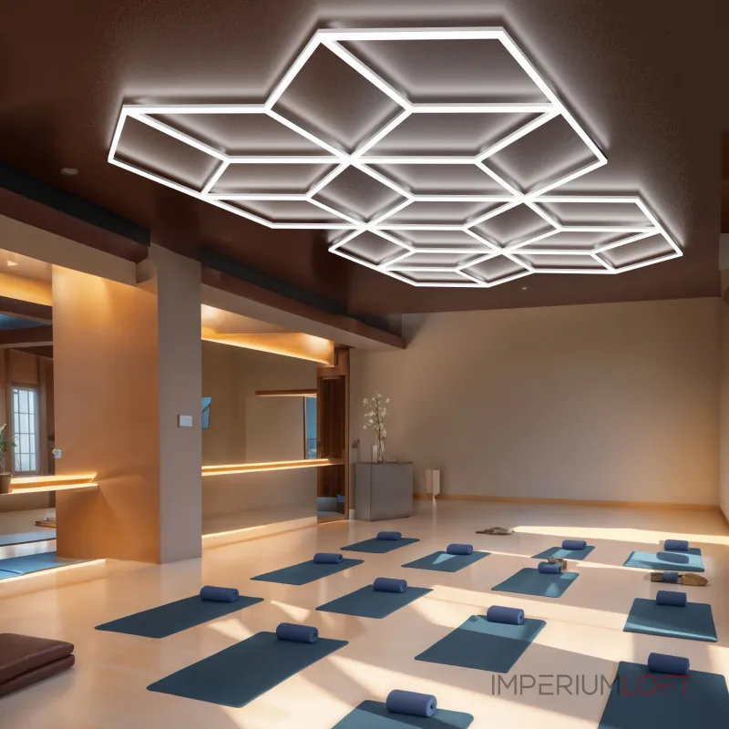 Профильный составной сотовый светодиодный светильник SOTO ZT6113 447W 6500К L52