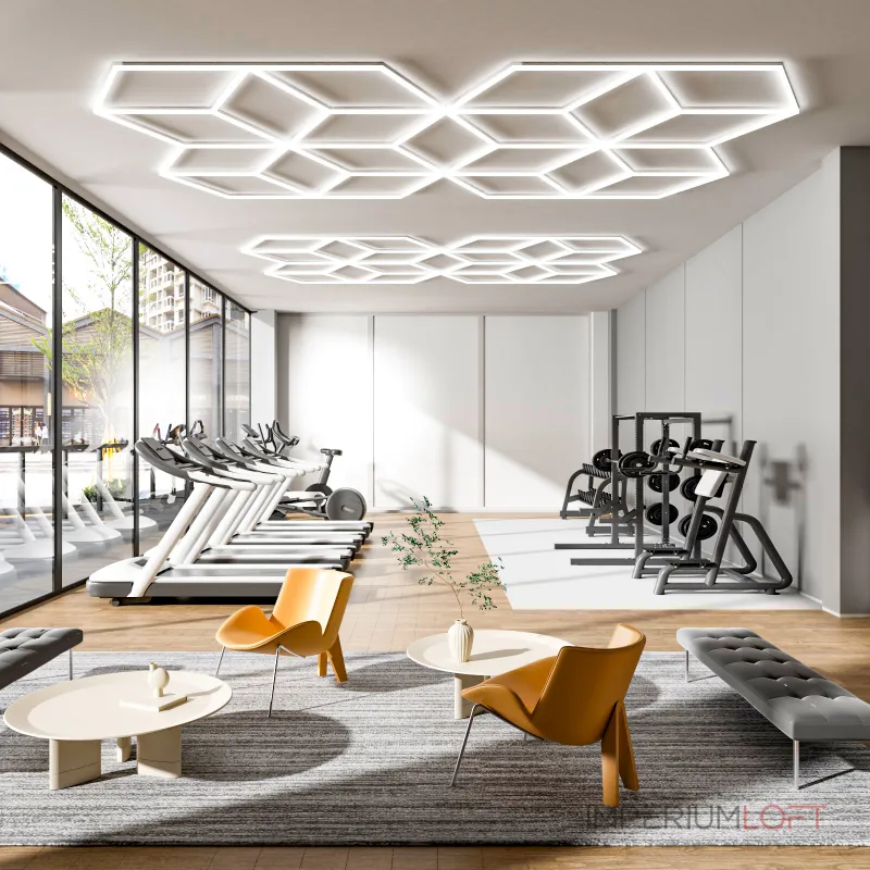 Профильный составной сотовый светодиодный светильник SOTO ZT6113 447W 6500К L52