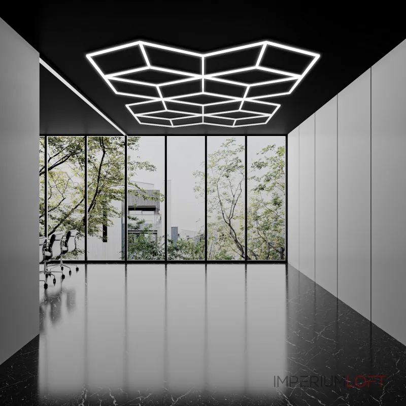 Профильный составной сотовый светодиодный светильник SOTO ZT6113 447W 6500К L52