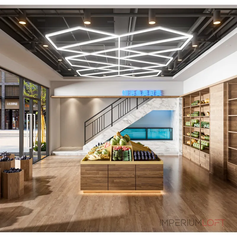 Профильный составной сотовый светодиодный светильник SOTO ZT6114 412W 6500К L48 Профильный составной сотовый светодиодный светильник SOTO ZT6114 412W 6500К L48