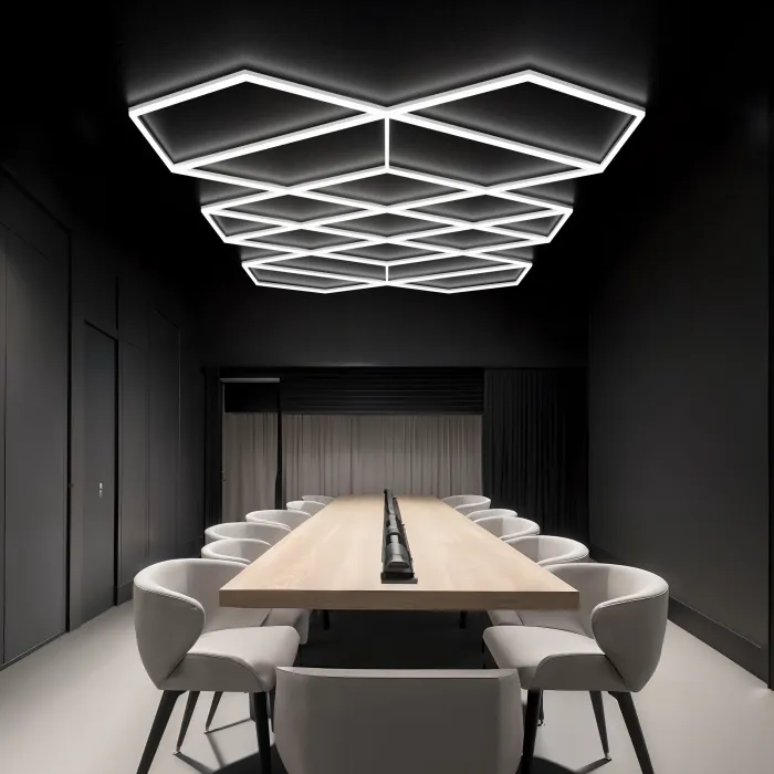 Профильный составной сотовый светодиодный светильник SOTO ZT6114 412W 6500К L48 от ImperiumLoft