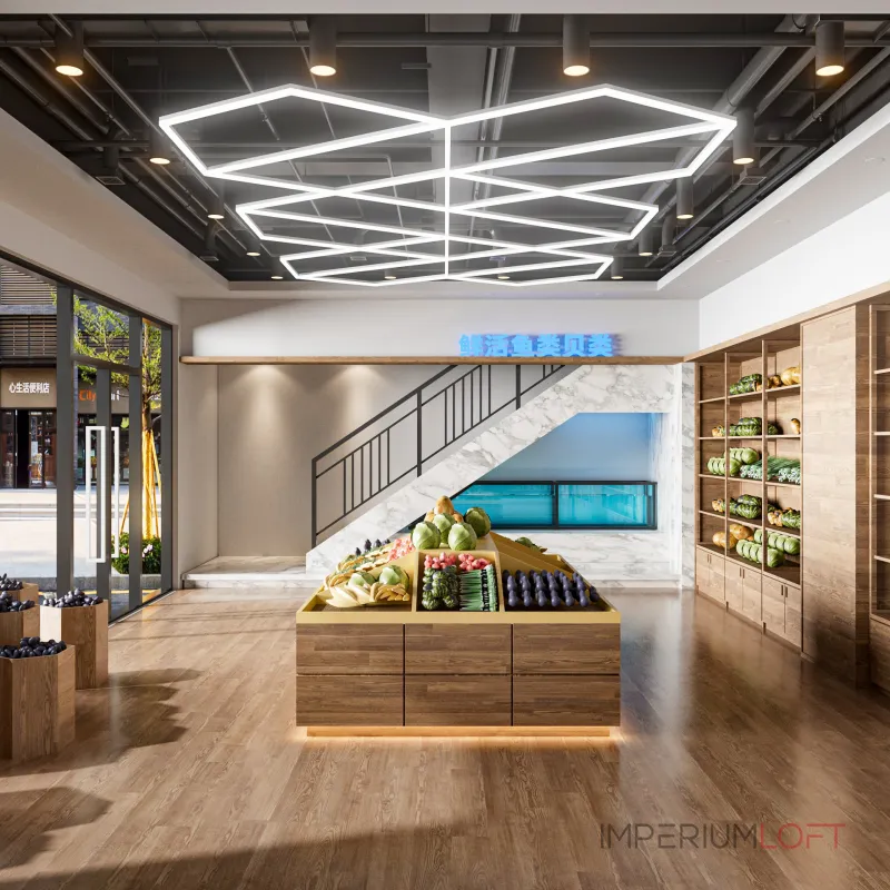 Профильный составной сотовый светодиодный светильник SOTO ZT6114 412W 6500К L48 Профильный составной сотовый светодиодный светильник SOTO ZT6114 412W 6500К L48