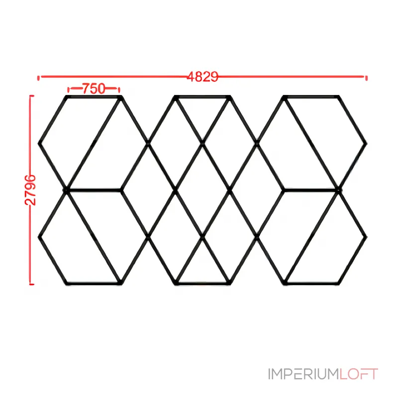 Профильный составной сотовый светодиодный светильник SOTO ZT6114 412W 6500К L48 Профильный составной сотовый светодиодный светильник SOTO ZT6114 412W 6500К L48