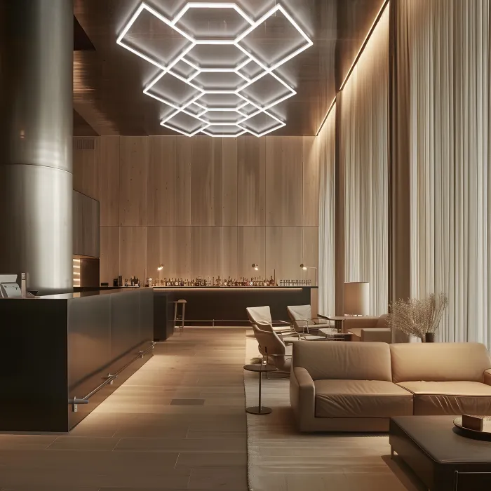 Профильный составной сотовый светодиодный светильник SOTO ZT6136 335W 6500К L67 от ImperiumLoft