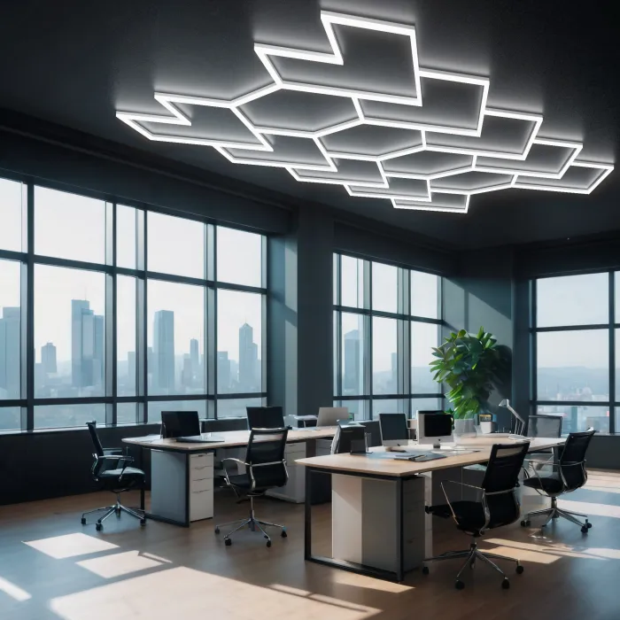 Профильный составной сотовый светодиодный светильник SOTO ZT6137 345W 6500К L69 от ImperiumLoft