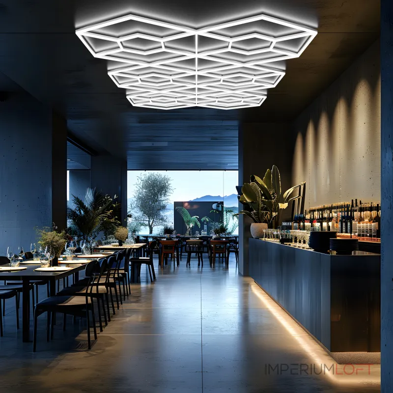 Профильный составной сотовый светодиодный светильник SOTO ZT6138 512W 6500К L93 Профильный составной сотовый светодиодный светильник SOTO ZT6138 512W 6500К L93