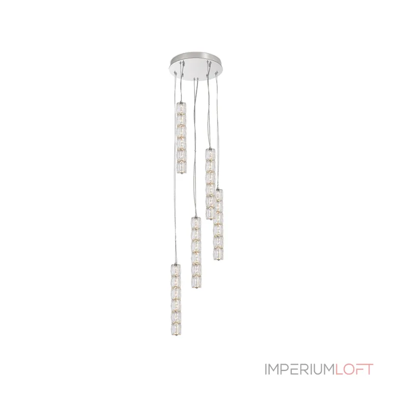 Потолочная чаша Newport CRYSTAL 8240 D30 5 подвесов chrome