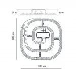 LED модуль Novotech KLARK NT23 357770 3000-4200-6300K 395х395 IP20 Прозрачный от ImperiumLoft