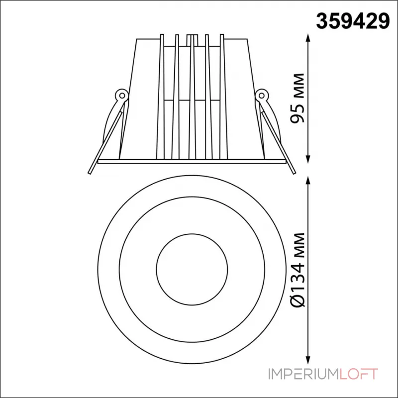 Встраиваемый светодиодный светильник Novotech Spot 6656/20GL от ImperiumLoft Встраиваемый светодиодный светильник Novotech Spot 6656/20GL от ImperiumLoft