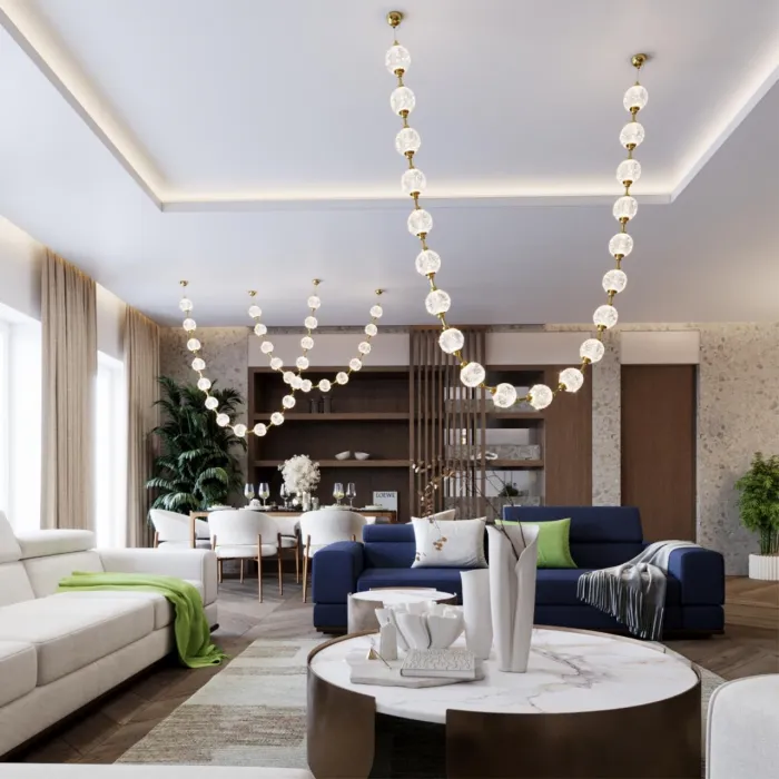 Подвесной светильник Odeon Light L-VISION ODL24 459 5008/48L LED 48W 4000K 2640лм CRYSTAL Прозрачный от ImperiumLoft