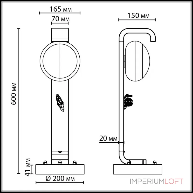 Уличный наземный светильник Odeon light Nature 5434/1F от ImperiumLoft Уличный наземный светильник Odeon light Nature 5434/1F от ImperiumLoft