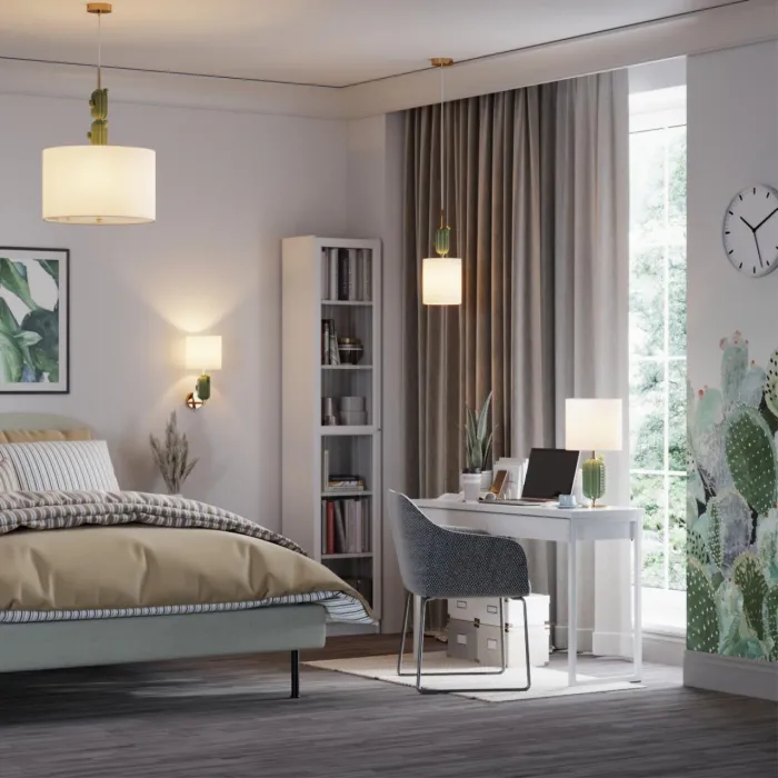 Настольная лампа Odeon Light MODERN ODL_EX24 41 5425/1T E27 1*60W CACTUS Белый от ImperiumLoft