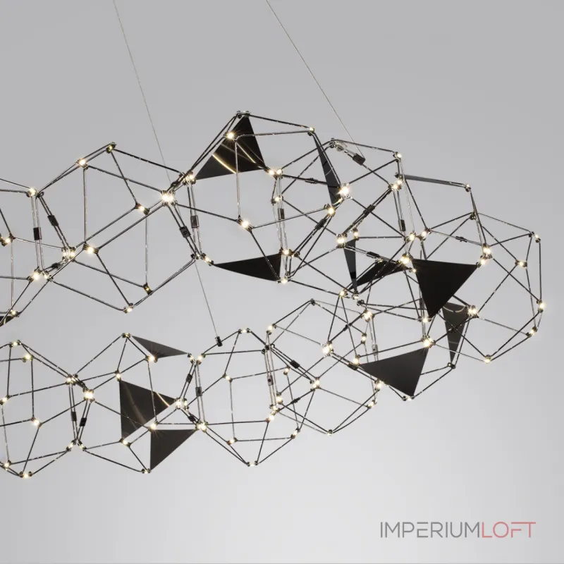 Люстра LED 68W 4000K 3740Лм TRELLIS 5087/68L L-VISION ODL25 Черный от ImperiumLoft