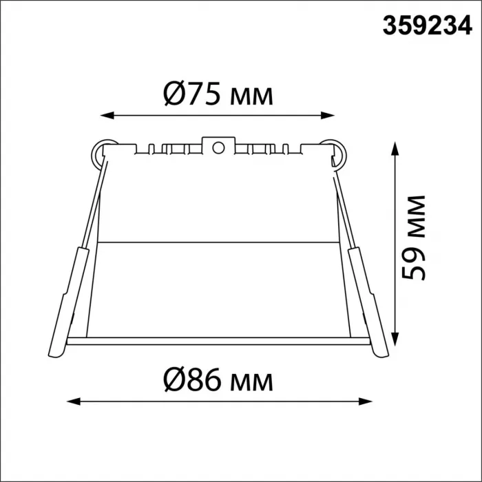 Светильник встраиваемый светодиодный Novotech SPOT NT23 282 359234 IP20 LED 6W 220V 360Лм 3000К TRAN Белый от ImperiumLoft