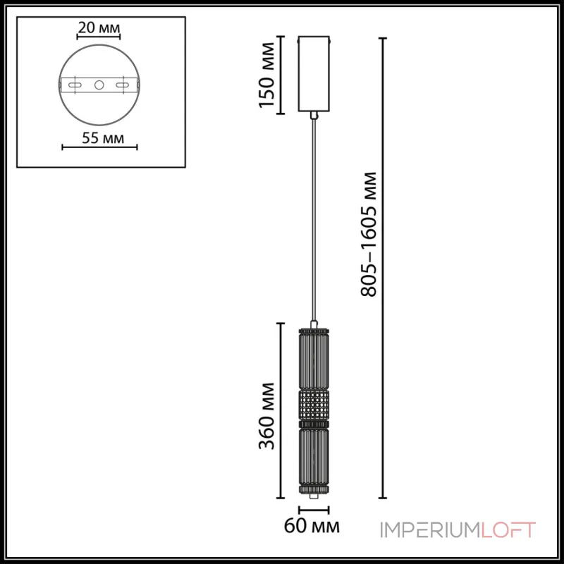 Подвесной светильник Odeon light L-vision 5455/12L
