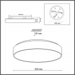 Потолочный светильник Сонекс Mitra led 92вт ø800 8235/6C от ImperiumLoft