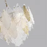 Люстра Odeon Light HALL ODL24 507 5052/8 E14 8*40W LACE Белый, Прозрачный, Золотой от ImperiumLoft