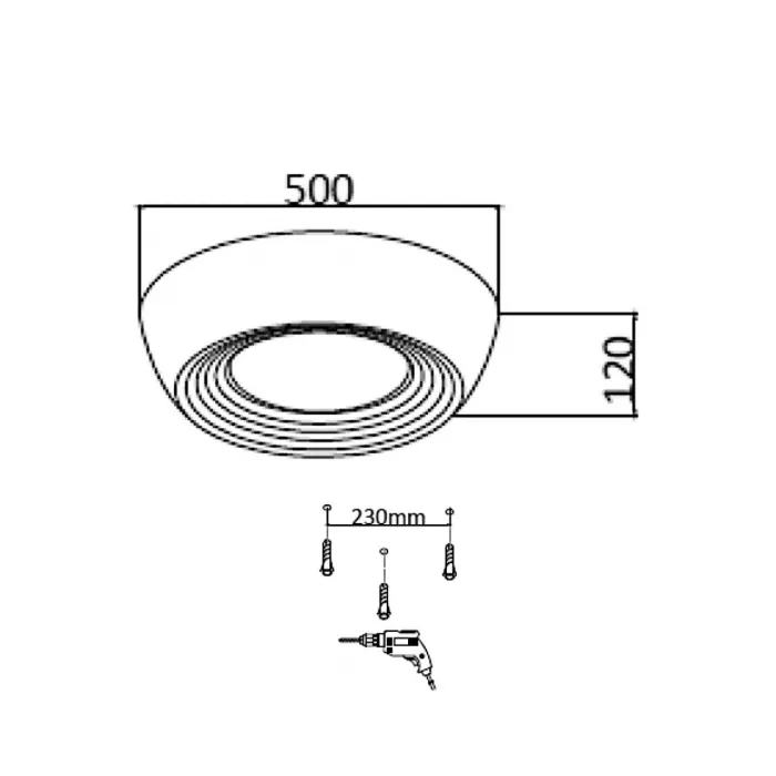 Потолочный светильник Сонекс Avra led 54вт ø500 8134/1Т от ImperiumLoft