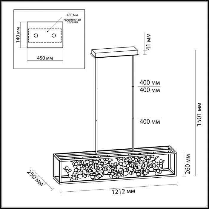 Люстра Odeon Light L-VISION ODL24 393 5065/65L LED 1*65W 4000K BILD Белый от ImperiumLoft