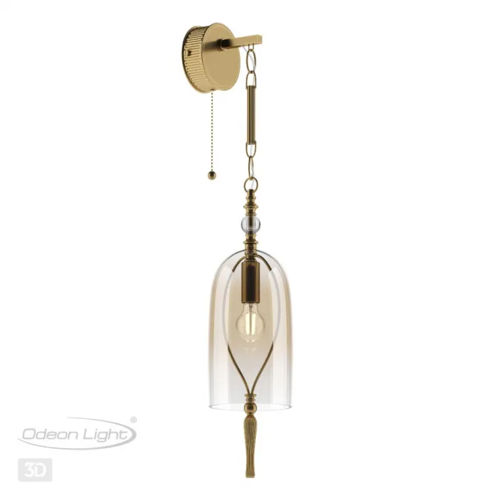 Бра с выкл. E14 1*40W BELL 4892/1W NEO ODL_EX22 101 Бронзовый от ImperiumLoft