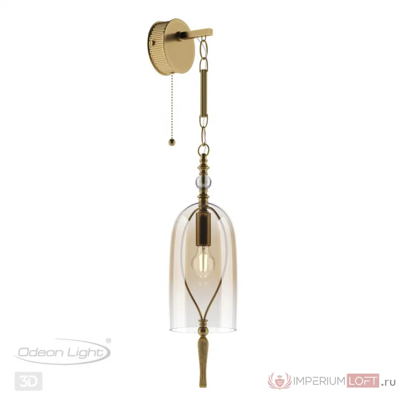 Бра с выкл. E14 1*40W BELL 4892/1W NEO ODL_EX22 101 Бронзовый от ImperiumLoft