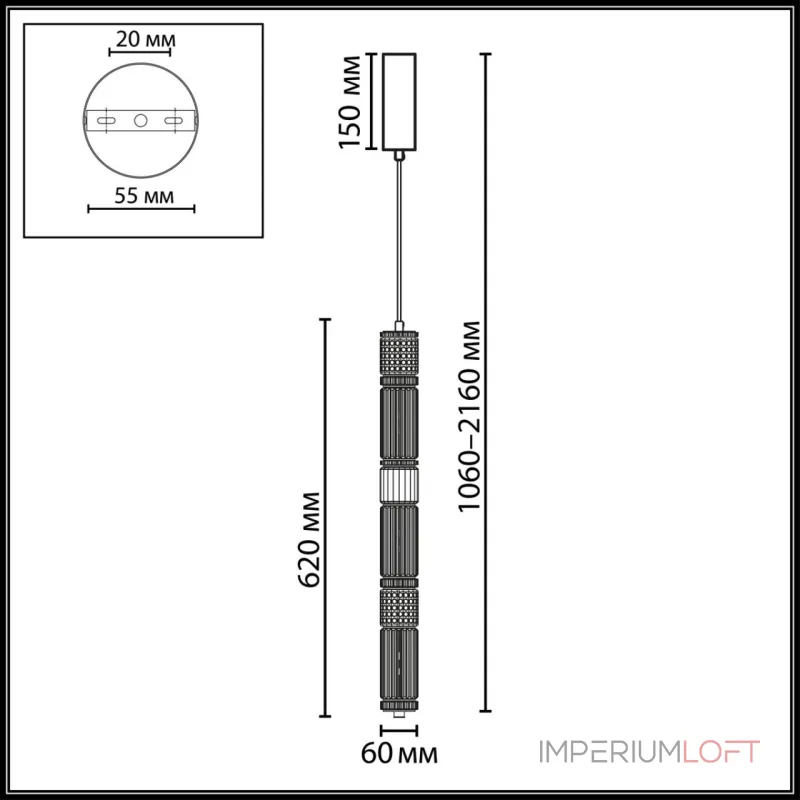 Подвесной светильник Odeon light L-vision 5456/18L