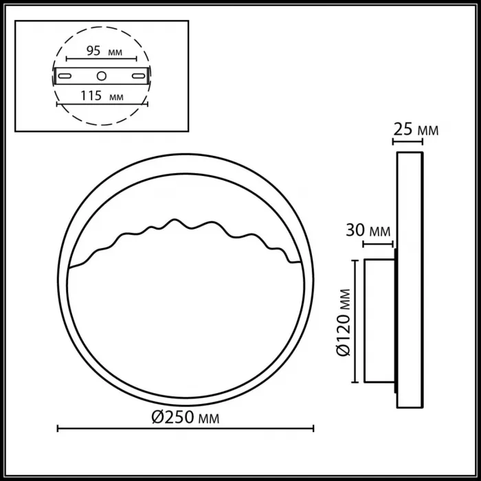 Настенный светильник Odeon light Ecodesign 6625/9WL от ImperiumLoft